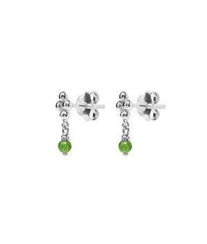 Silver lovelace green stone
