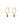 Coral hoop earring brass/ g-p