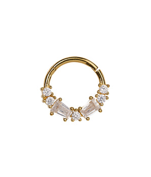 Piercing hoop multi zircon g-p