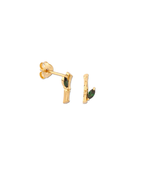 Bamboe stud earring g-p
