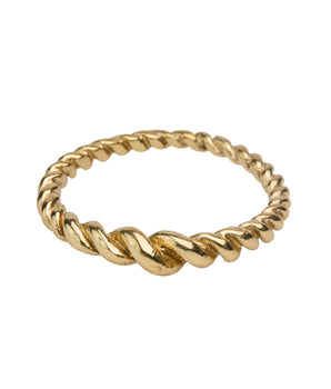 Brass braided ring
