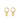 Earring tag hammered brass/g-p