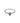 Silver oval green stone tiny heart band