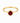 Brass round garnet ring