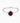 Round garnet ring brass/ s-p