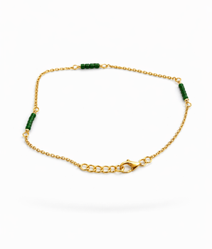 Bracelet green stone g-p