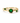 Brass green dot ring