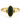 Brass dark green resin oval