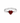Silver dark red resin heart ring