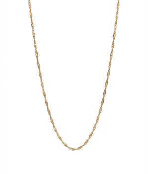 Necklace twisted 14K, 40 cm