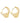 Oorbellen - Flat wave - Gold plated
