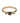 Brass vintage rectangle black stone ring
