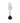 Silver pendant onyx heart stone