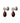 Silver resin bead earring