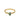 Brass oval green stone tiny heart band
