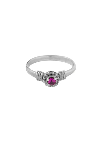 Xzota - Ringen - Purple flower - Silver