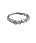 Silver tiny wave ring