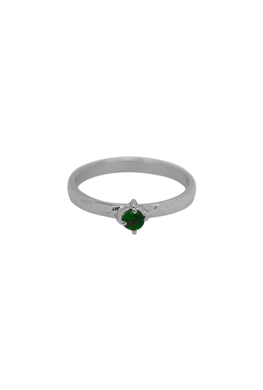 Xzota/ Ringen - Green zircon - Silver