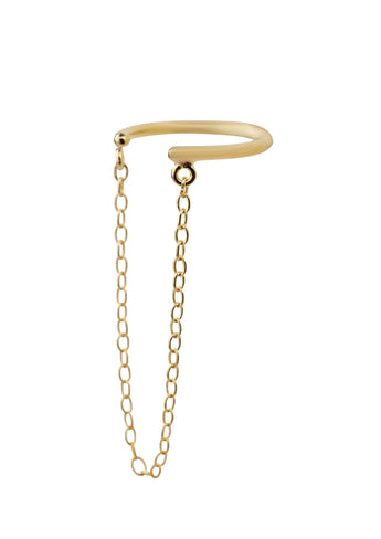 Xzota - Oorbellen - Cuff chain p.p - Goud
