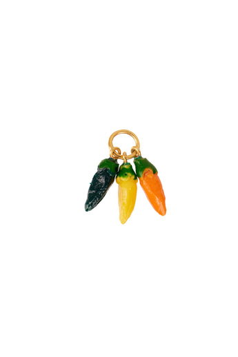 Xzota/ Pendants - Chili resin - Gold plated