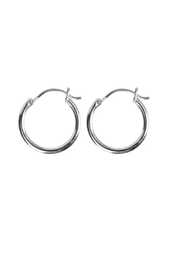 Xzota/ Oorbellen - Plain hoop - Silver