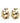 Xzota - Oorbellen - Heart on fire - Gold plated