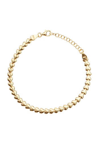 Xzota - Armbanden - Tiny hearts - Gold plated