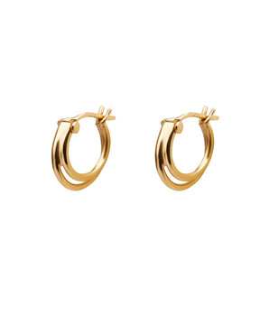 Xzota - Oorbellen - Tiny double - goud