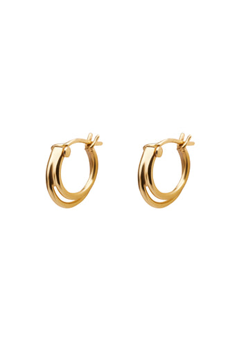 Xzota - Oorbellen - Tiny double - goud
