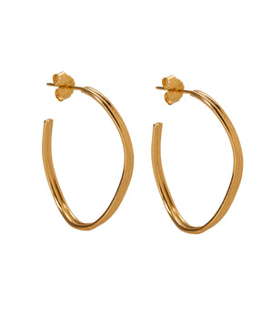 Xzota | Oorbellen | Waves Big | Gold Plated
