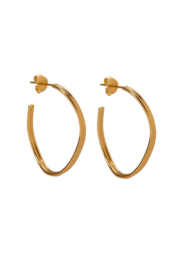 Xzota | Oorbellen | Waves Big | Gold Plated