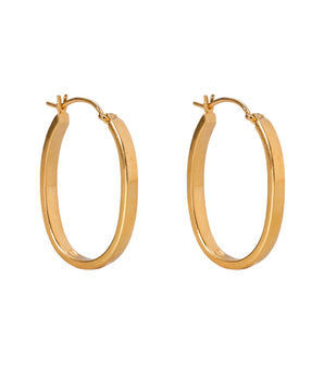 Xzota | Oorbellen | Oval hoop | Gold Plated