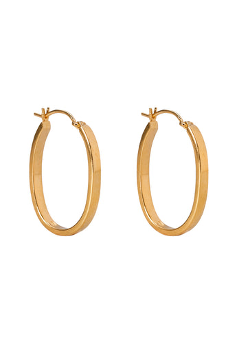 Xzota | Oorbellen | Oval hoop | Gold Plated
