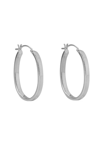 Xzota | Oorbellen | Oval hoop | Zilver