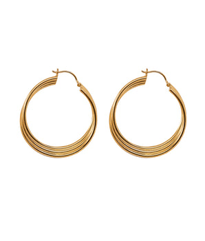Xzota | Oorbellen | Spiral hoop big | Gold Plated
