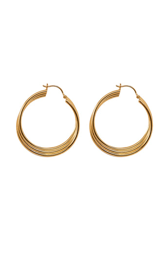 Xzota | Oorbellen | Spiral hoop big | Gold Plated
