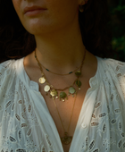 Coin necklace brass