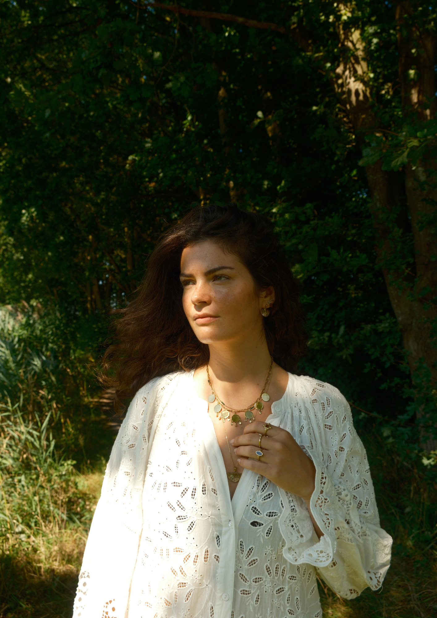 Coin necklace brass
