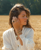 Brass multi dot cuff bracelet
