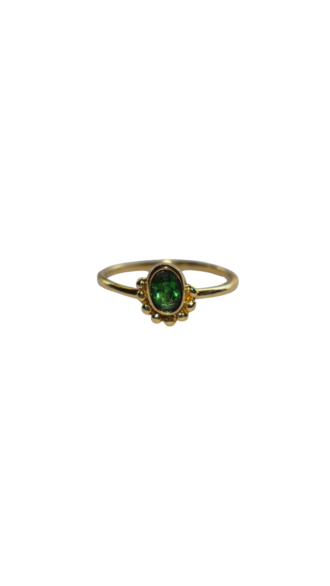Brass bow dots ring
