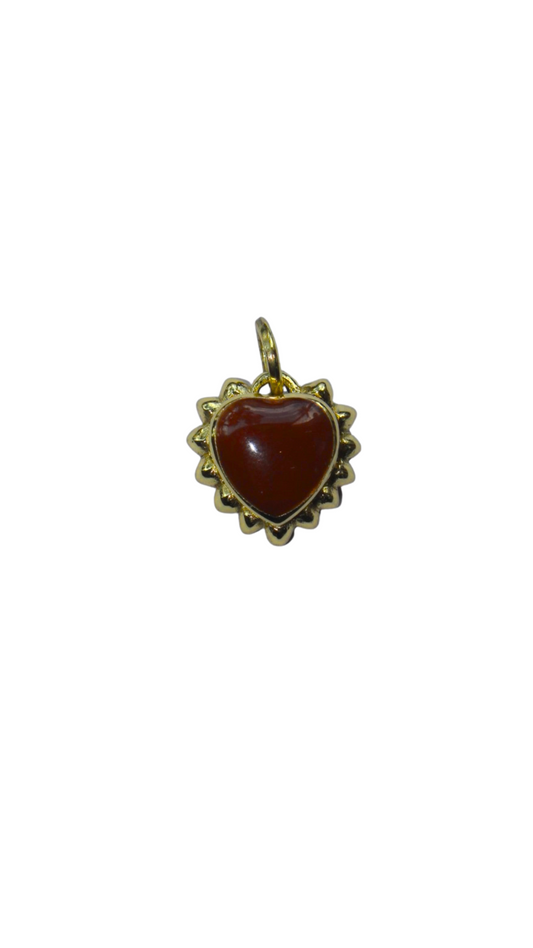 Pendant vintage pendant heart brass/ g-p