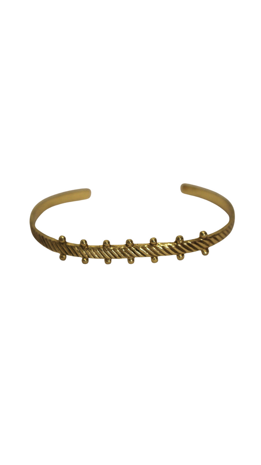 Brass dot cuff bracelet