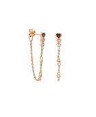 Multi heart chain earring g-p