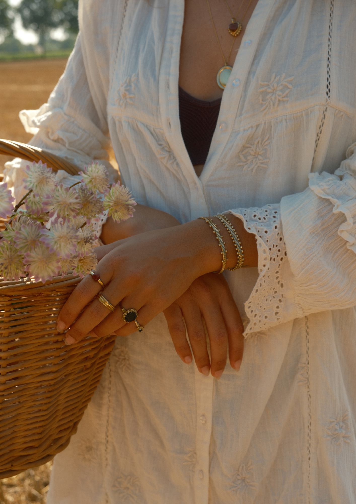 Brass dot cuff bracelet