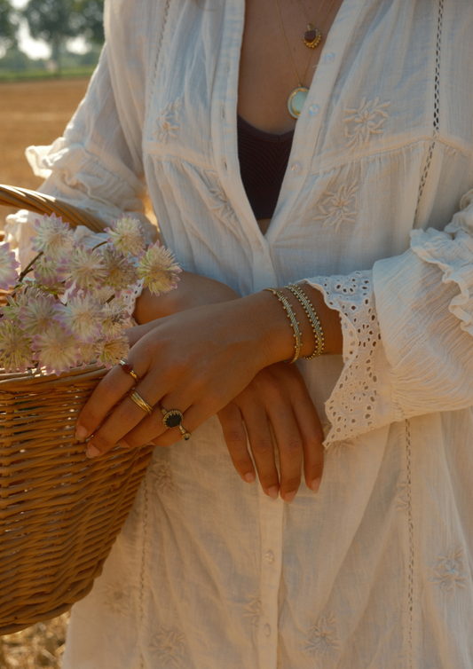 Brass dot cuff bracelet