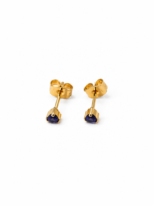 Tanzanite stud brass/ g-p