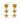 Triple star stud earring g-p
