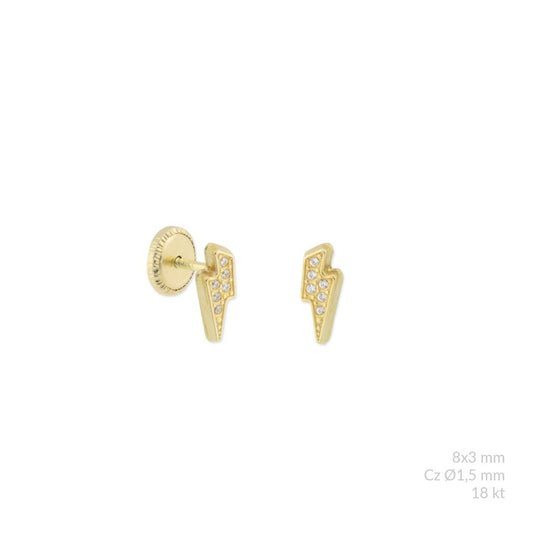 Piercing lightning 18K, per piece