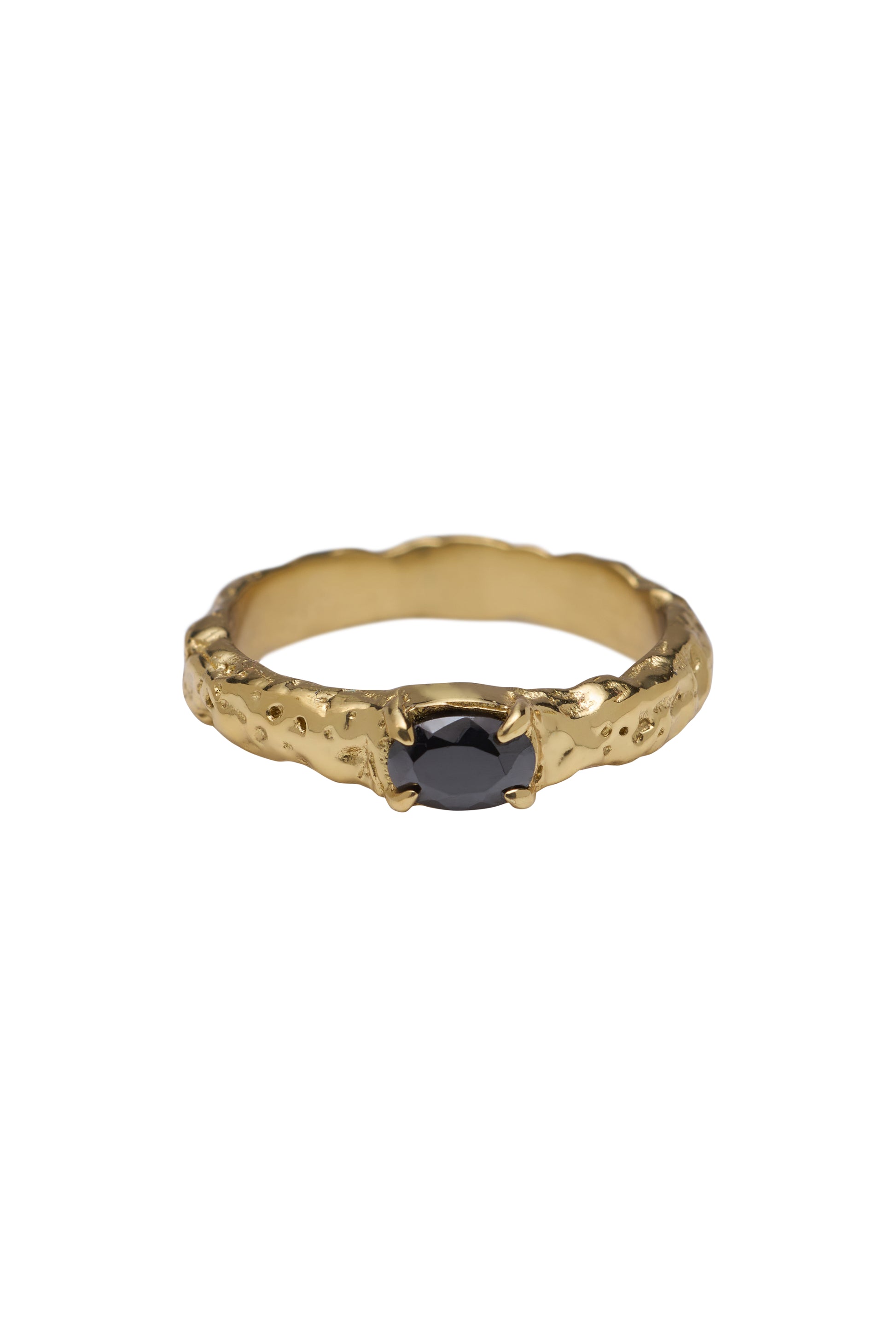 Brass shape onyx ring