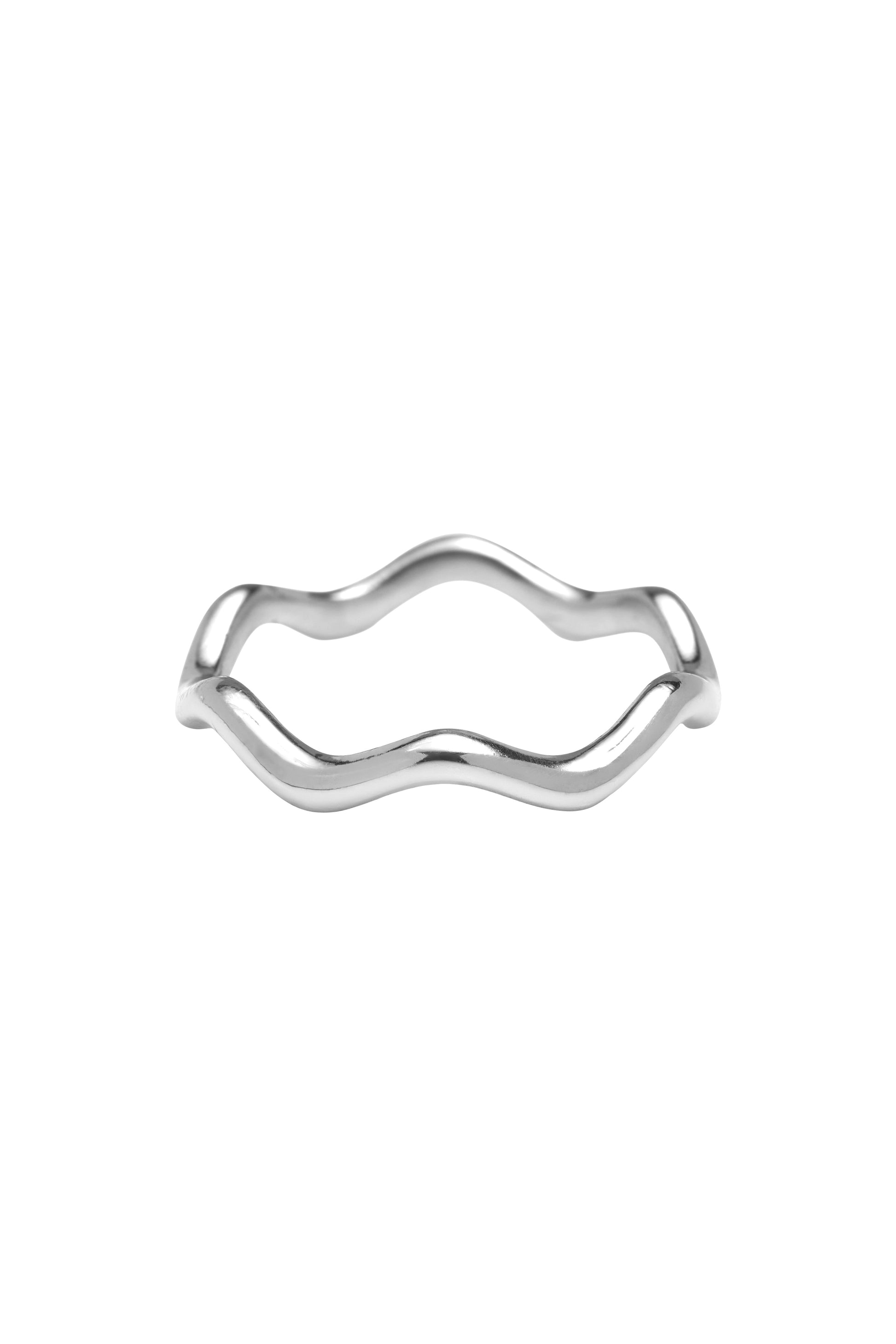 Silver zig zag ring